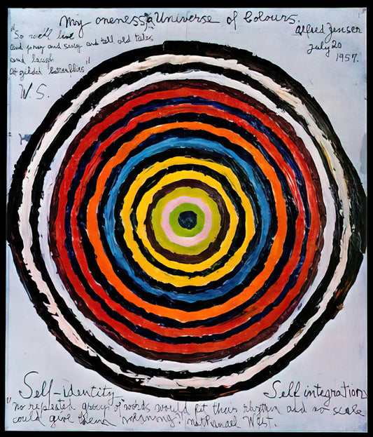 The Mathematical Sublime: Why an Alfred Jensen Acrylic Print Redefines Modern Collections - My Oneness, A Universe of Colours - 1957 by Alfred Jensen