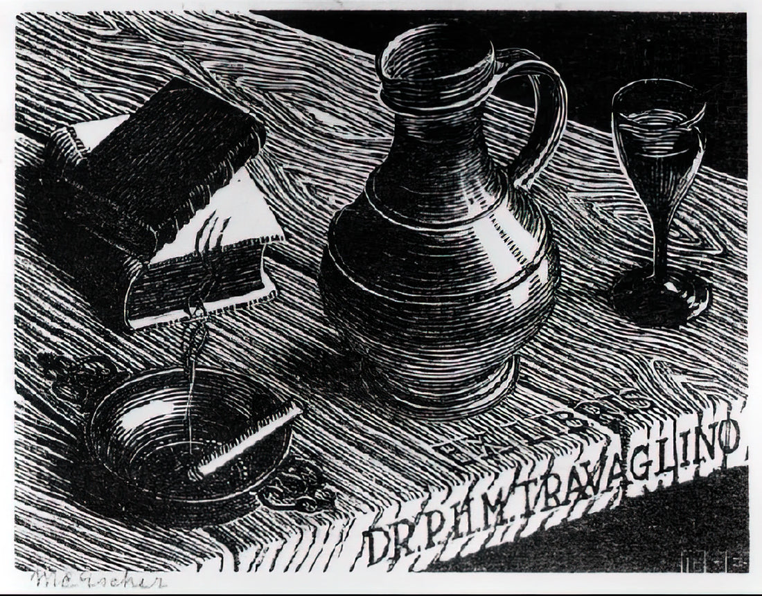 The Mind-Bending World of Escher Illusions: Art, Mathematics, and Perception - BOOKPLATE DR P H M TRAVAGLINO by MC Escher