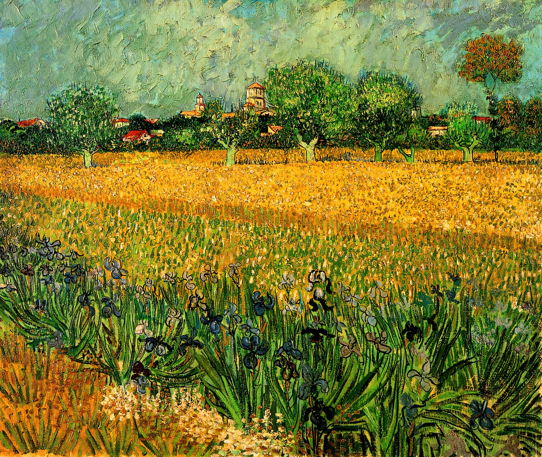 The Night Café: Van Gogh's Vision of Isolation and Modern Life - View of Arles with Irises in the Foreground by Vincent van Gogh