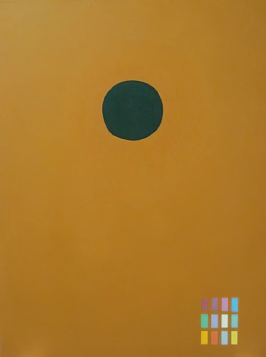 The Power of the Adolph Gottlieb Canvas: A Masterclass in Abstract Dualism - Green Disc 72061 - 1972 by Adolph Gottlieb