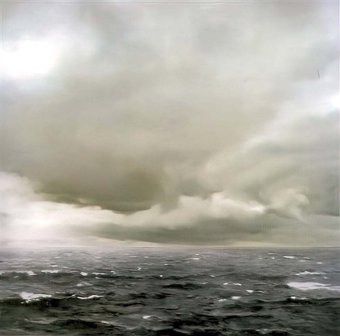 The Profound Resonance of Gerhard Richter's Black and White Paintings - SEASCAPE CLOUDY by Gerhard Richter