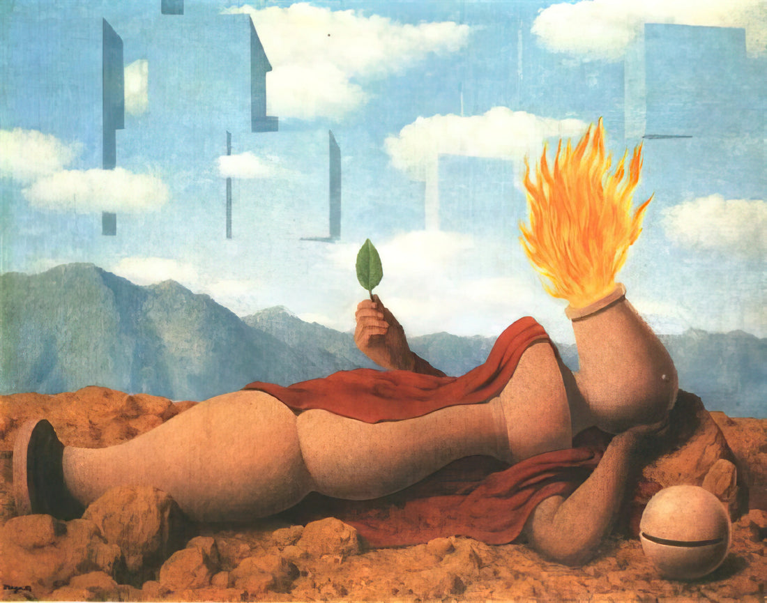 The Son of Man Canvas Print: A Curator's Guide to Magritte's Masterpiece - ELEMENTARY COSMOGONY 1949 by Rene Magritte