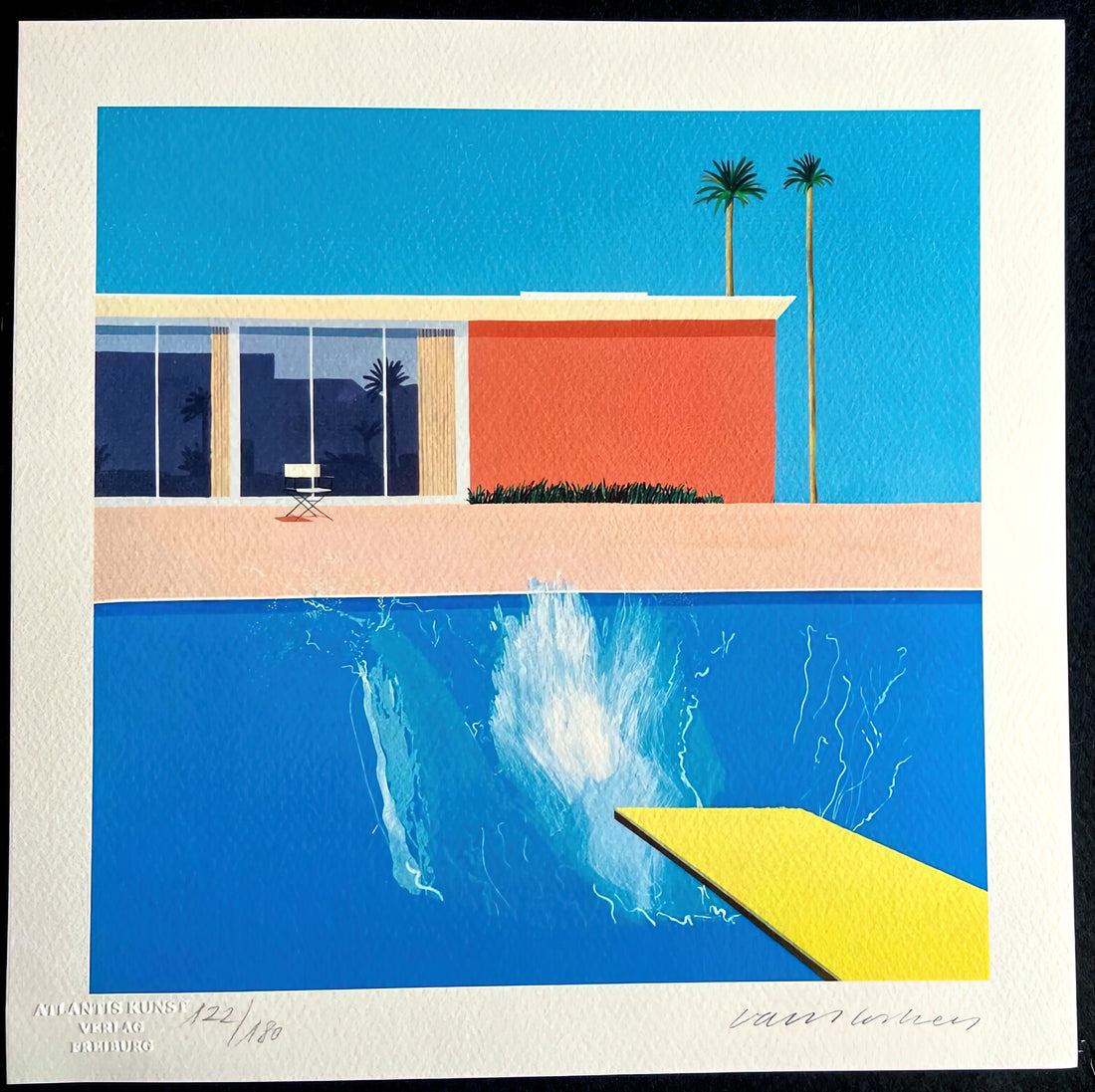 The Static Moment: Analyzing a David Hockney Painting A Bigger Splash and the California Aesthetic - David Hockney by David Hockney