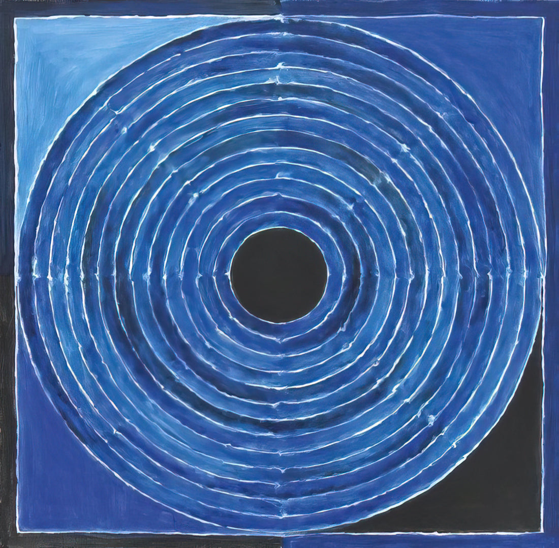 The Timeless Evolution of The Painting of Raza: From Landscapes to the Bindu - Bindu - Abstract Art by S. H. Raza