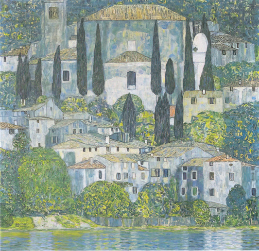 The Virgin Klimt Print: A Guide to Gustav Klimt's Masterpiece of Symbolism and Sensuality - CHRURCH IN CASSONE 1913 by Gustav Klimt