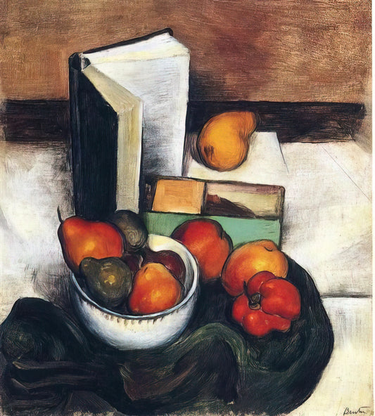 Thomas Hart Benton Style: The Distinctive American Regionalism of a 20th-Century Master - STILL LIFE WITH FRUIT AND VEGETABLES by Thomas Hart Benton