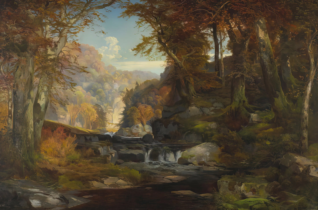 Thomas Moran Artist Signature: A Collector's Guide to Authenticity and Value - A Scene on the Tohickon Creek Autumn by Thomas Moran