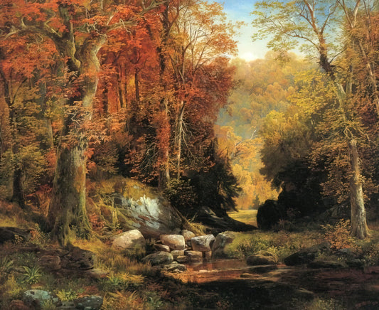 Thomas Moran Landscape: The Artist Who Defined the American Sublime - Cresheim Glen, Wissahickon, Autumn by Thomas Moran