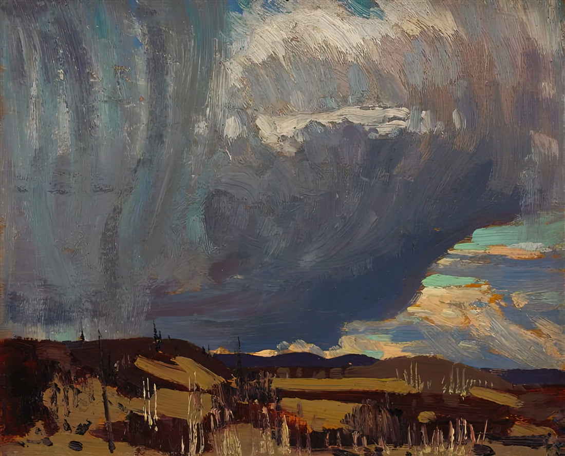 Tom Thomson Prints for Sale: A Collector's Guide to Canada's Iconic Wilderness Artist - APPROACHING SNOWSTORM 1915 by Tom Thomson