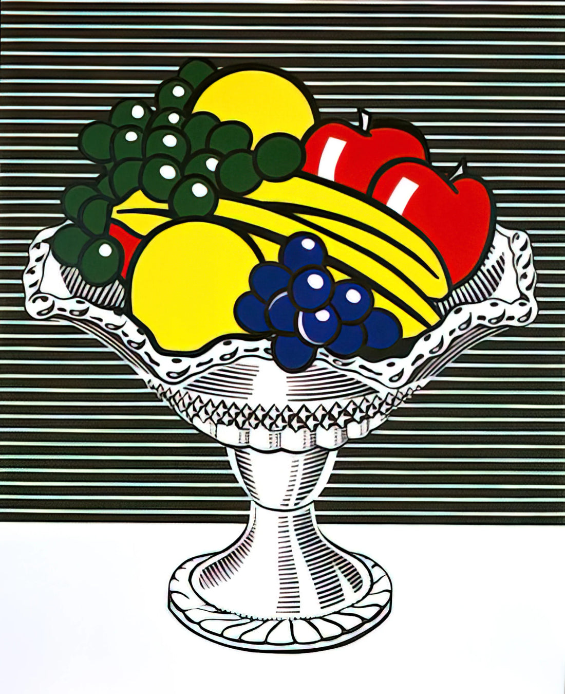 Tony Abruzzo and Roy Lichtenstein: The Comic Book Connection That Shaped Pop Art - STILL LIFE WITH CRYSTAL BOWL 1973 by Roy Lichtenstein