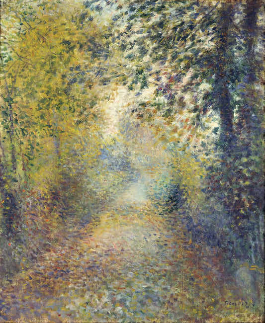 Two Sisters on the Terrace Print: A Masterpiece of Impressionist Intimacy - In the Woods by Pierre-Auguste Renoir
