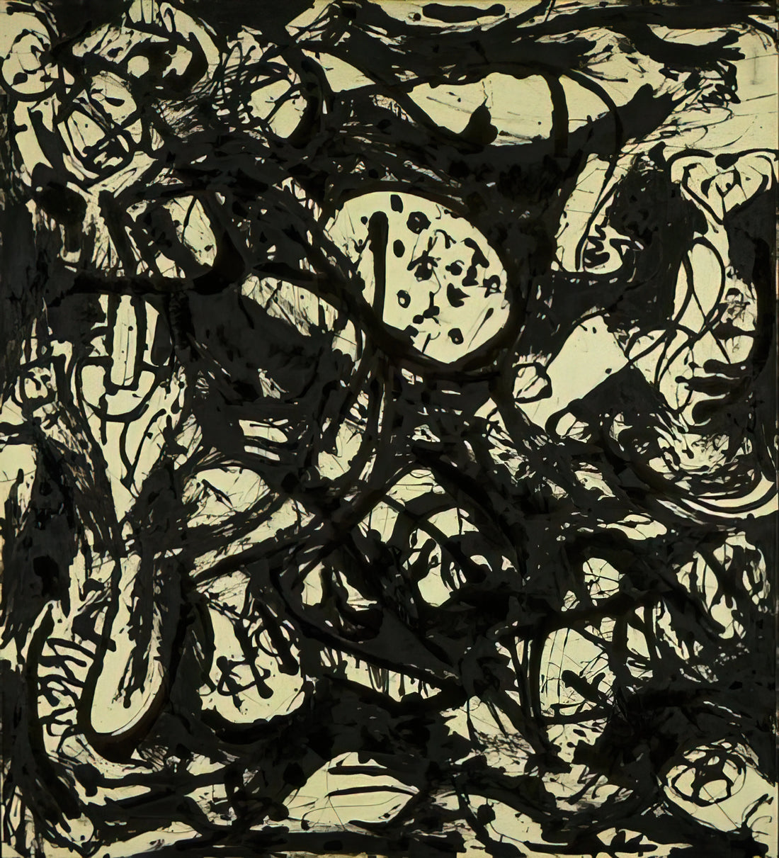 Unpacking the Legacy of Pollock 17A: A Masterpiece of Action Painting - BLACK WHITE NUMBER 20 1951 by Jackson Pollock