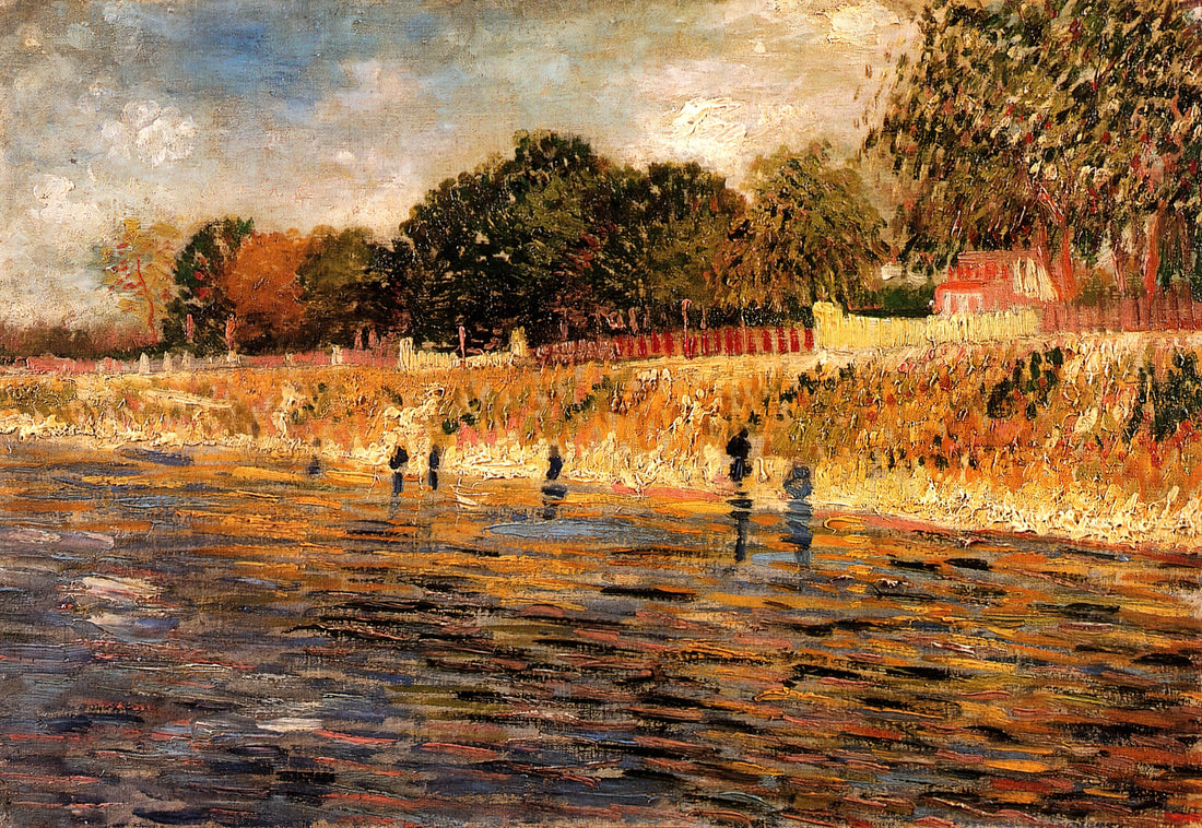 Van Gogh Almond Blossom Canvas: A Symbol of Hope in the Artist's Final Year - The Banks of the Seine by Vincent van Gogh