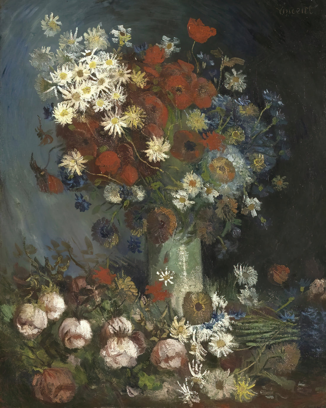 Van Gogh Bridge: The Iconic Arles Masterpiece and Its Enduring Legacy - Still life with meadow flowers and roses by Vincent van Gogh