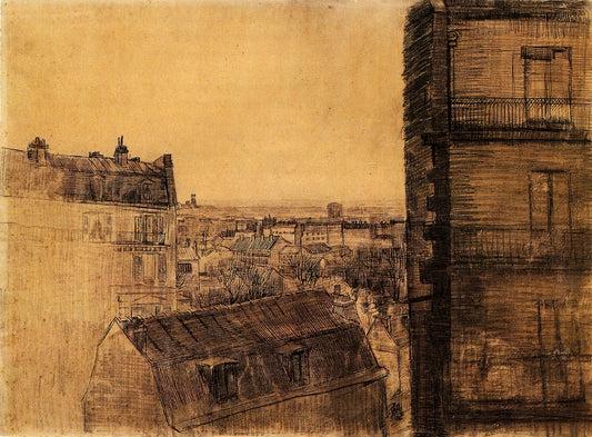 Van Gogh Cottage: The Artist's Humble Abode and Its Enduring Artistic Legacy - View from the Apartment in the Rue Lepic by Vincent van Gogh