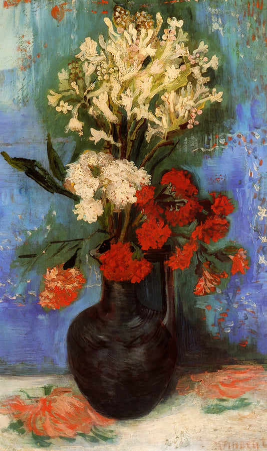 Van Gogh Posters Framed: Curating Museum-Quality Art Prints for Your Space - Vase with Carnations and Other Flowers by Vincent van Gogh