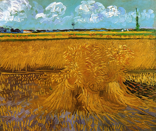 Van Gogh Prints on Canvas: A Curator's Guide to Museum-Quality Art in Your Home - Wheatfield with Sheaves by Vincent van Gogh