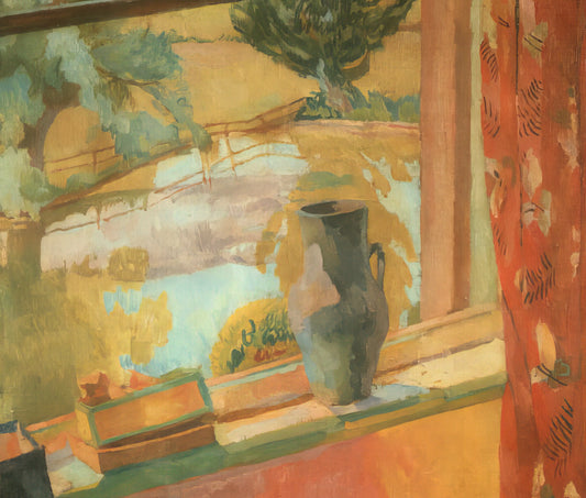 Vanessa Bell Canvas: The Modernist Visionary of the Bloomsbury Group - VIEW OF THE POND AT CHARLESTON 1919 by Vanessa Bell