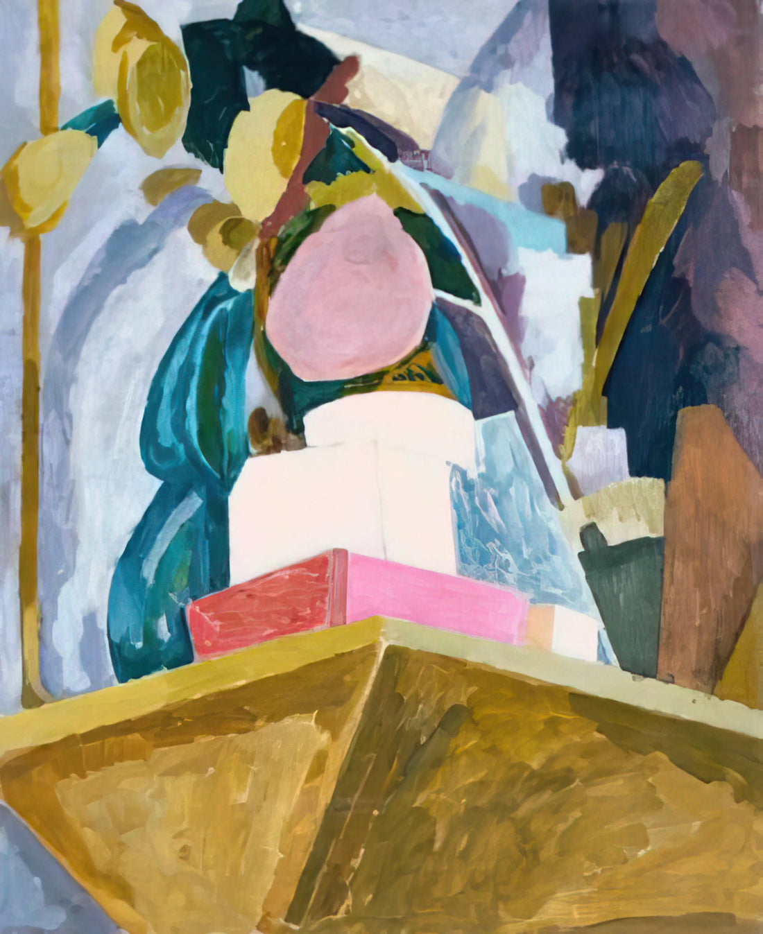 Vanessa Bell Framed Canvas Print: A Curator's Guide to Bloomsbury Art in Your Home - STILL LIFE ON CORNER OF A MANTELPIECE 1914 by Vanessa Bell