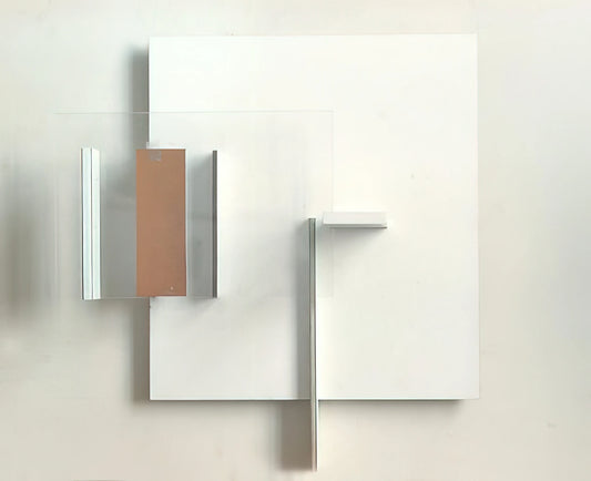 Victor Pasmore Art for Sale: A Collector's Guide to Acquiring His Pioneering Works - ABSTRACT IN WHITE BLACK AND OCHRE 1962 by Victor Pasmore