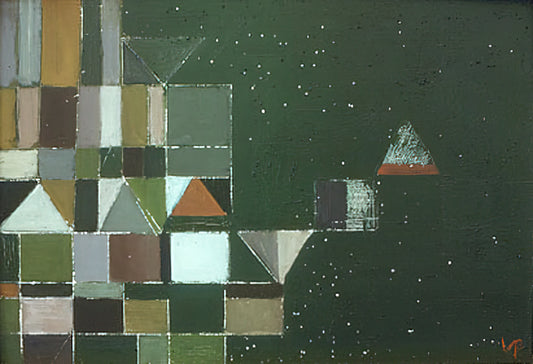 Victor Pasmore Original Prints: A Collector's Guide to the Abstract Pioneer's Work - SQUARE MOTIF GREEN LILAC 1948 by Victor Pasmore
