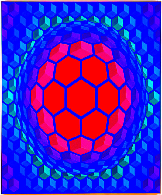 Victor Vasarely: The Father of Op Art and His Enduring Visual Legacy - Cheyt Pyr - 1971 by Victor Vasarely