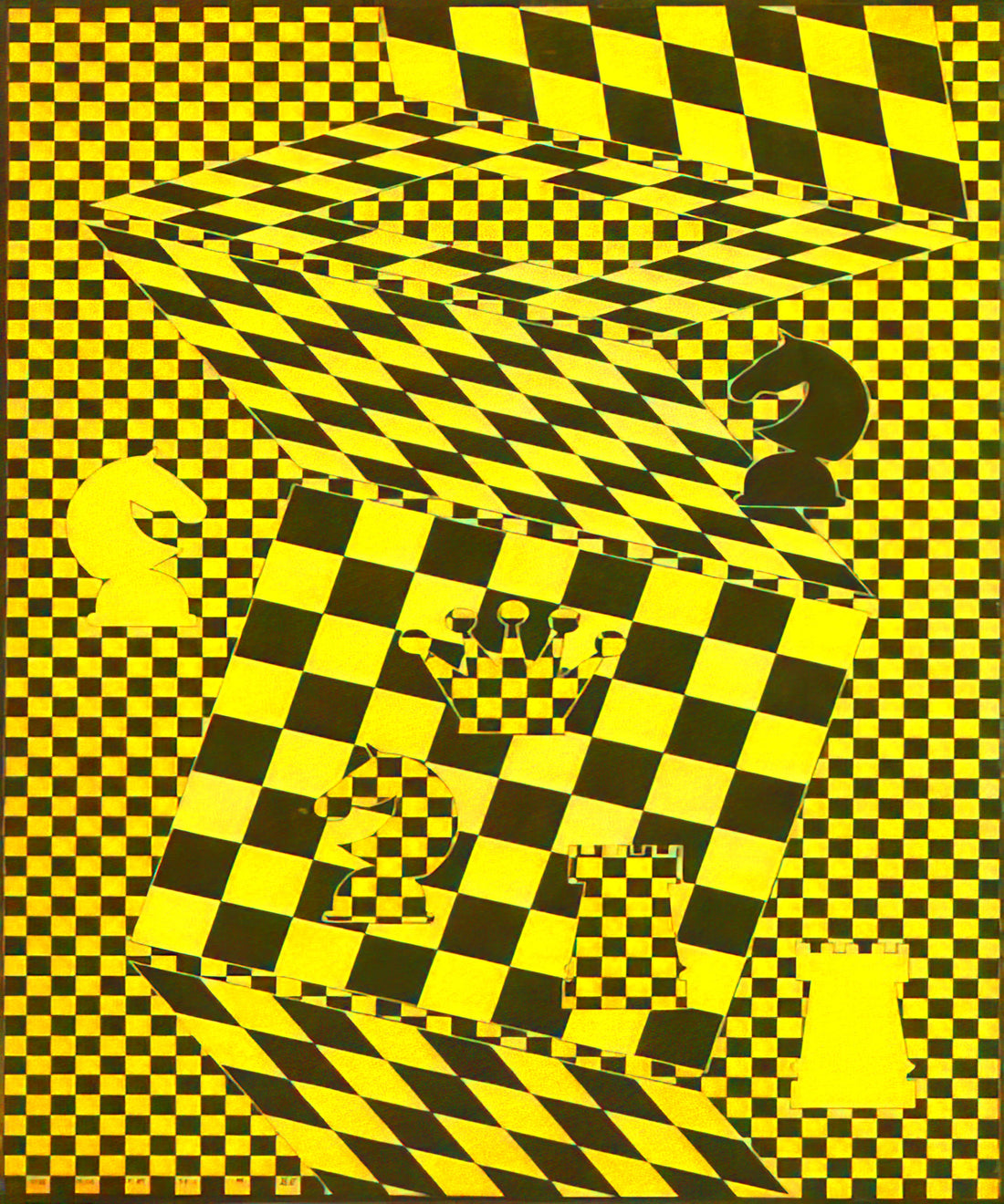 Victor Vasarely: The Father of Op Art and His Enduring Visual Legacy - The Chess Board by Victor Vasarely