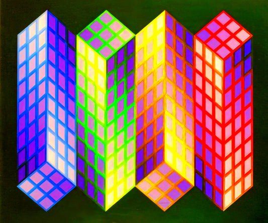 Victor Vasarely: The Visionary Painter Who Defined Op Art - Torony-Nagy - 1969 by Victor Vasarely