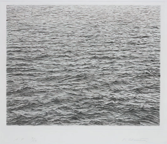 Vija Celmins: The Meditative Precision of Nature's Infinite Patterns - DRYPOINT OCEAN SURFACE 1983 by Vija Celmins