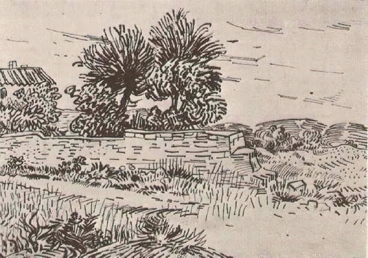 Vincent Museum: A Curator's Guide to Van Gogh's Legacy and Where to Find His Art Today - Landscape with the Wall of a Farm by Vincent van Gogh