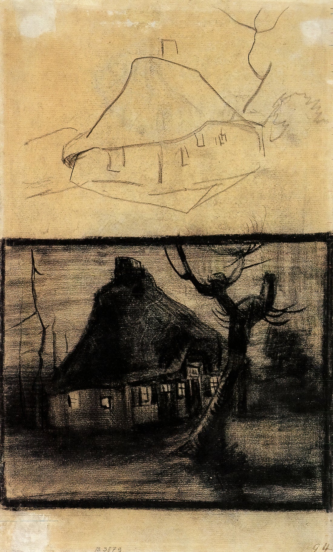 Vincent van Gogh Canvas: The Ultimate Guide to Owning Museum-Quality Art Prints - Two Studies of a Cottage by Vincent van Gogh