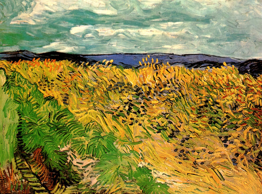 Vincent van Gogh Irises Poster: A Masterpiece of Color and Emotion in Modern Decor - Wheat Field with Cornflowers by Vincent van Gogh