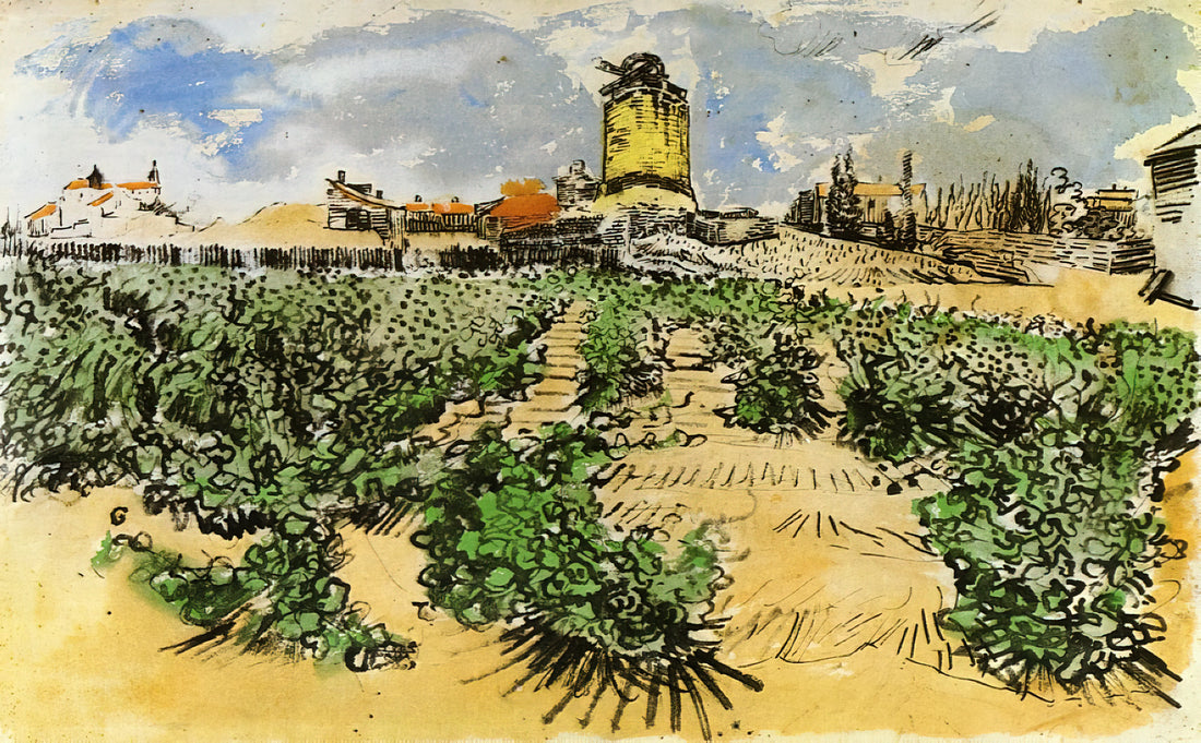 Vincent van Gogh Reproductions: A Curator's Guide to Museum-Quality Art Prints - The Mill of Alphonse Daudet at Fontevieille by Vincent van Gogh