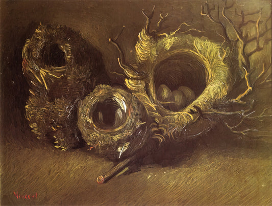 Vincent van Gogh Watercolor: The Overlooked Mastery of a Tormented Genius - Still Life with Three Birds Nests by Vincent van Gogh