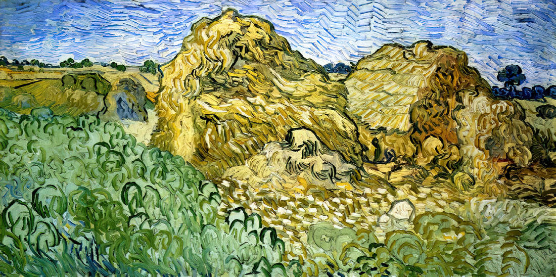 Vincent van Gogh: The Tormented Genius Behind the World's Most Famous Paintings - Field with Stacks of Wheat by Vincent van Gogh