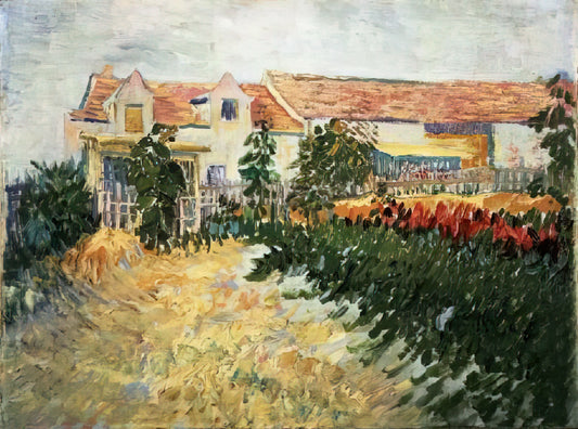 Vincent van Gogh: The Tormented Genius Who Redefined Modern Art - House with sunflowers by Vincent van Gogh