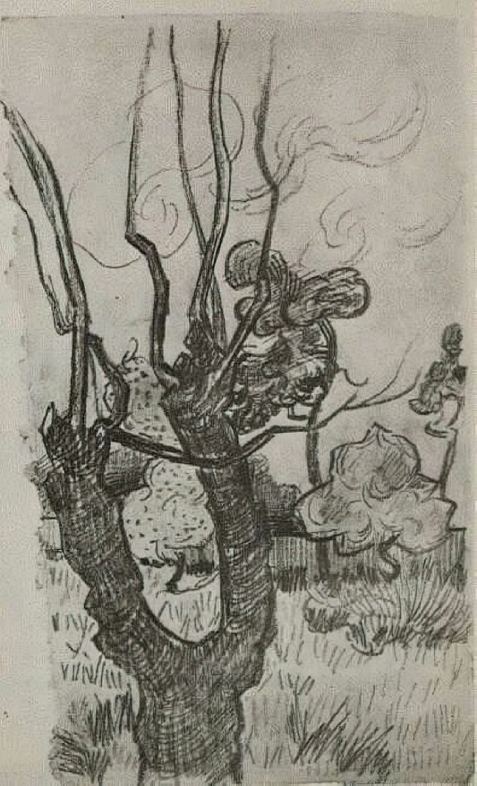 Vincent van Gogh's Japanese Paintings: How Ukiyo-e Transformed a Master's Vision - A Bare Treetop in the Garden of the Asylum by Vincent van Gogh