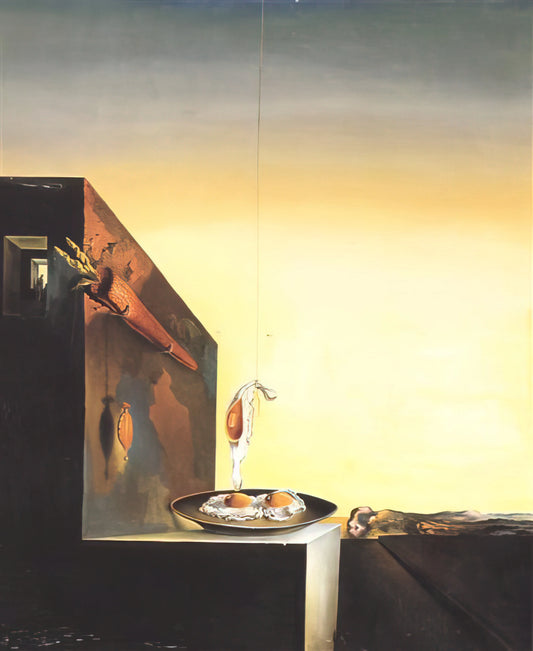 Voluptas Mors Print: A Deep Dive into the Baroque Allegory of Vanitas - EGGS ON PLATE WITHOUT THE FLAT by Salvador Dali