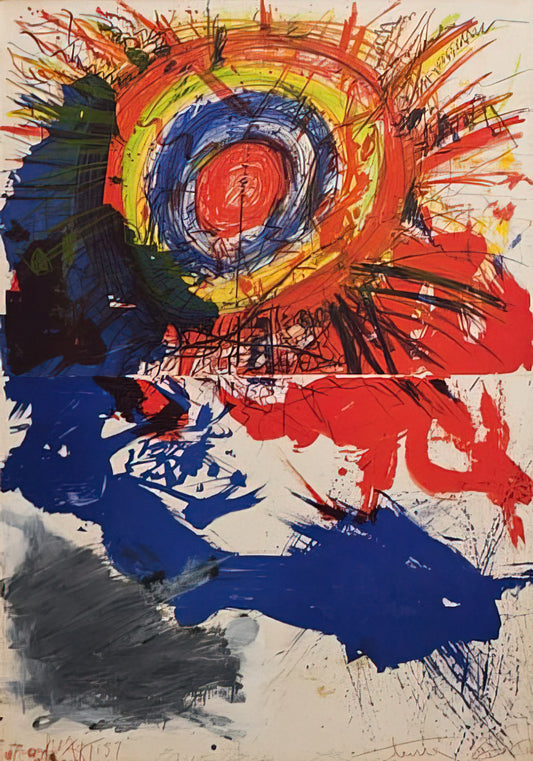 Walasse Ting Reproduction: Capturing the Vibrant Spirit of a Modern Master - Composition - 1957 by Walasse Ting