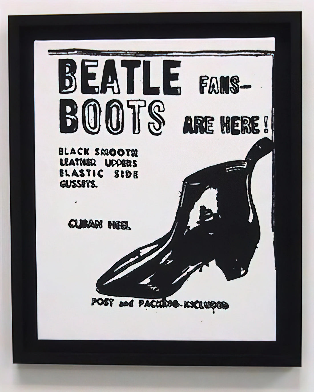 Warhol Canvas: The Pop Art Revolution in Modern Printmaking - Beatle Boots by Andy Warhol