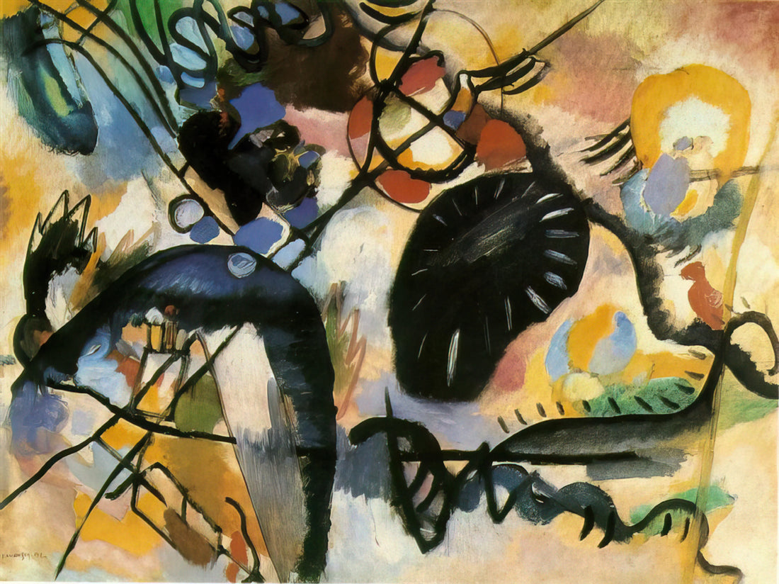 Wassily Kandinsky Composition 4: A Revolutionary Leap into Abstract Art - BLACK SPOT 1912 by Wassily Kandinsky