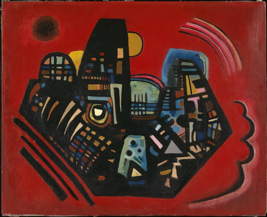 Wassily Kandinsky Ohne Titel: Decoding the Untitled Masterpieces of Abstract Art's Pioneer - BLACK RED 1928 by Wassily Kandinsky