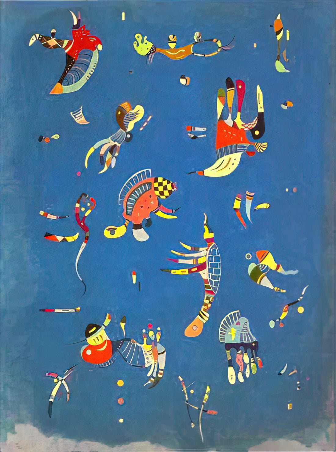 Wassily Kandinsky's Moscow Revelation: Abstraction Forged in the Shadow of Red Square - SKY BLUE 1940 by Wassily Kandinsky