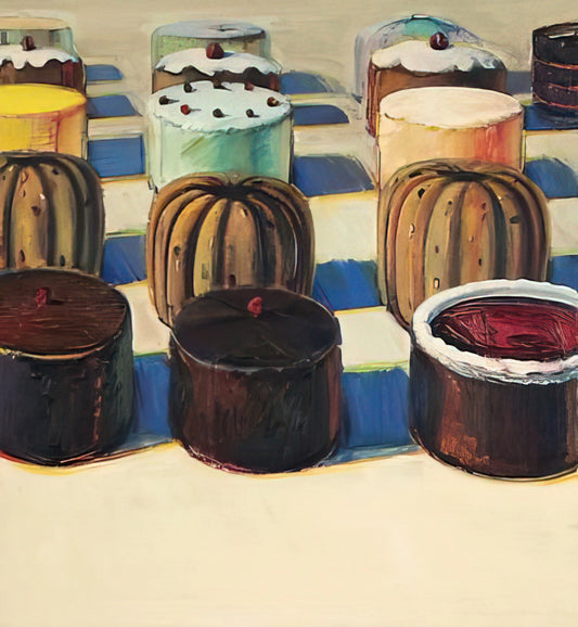 Wayne Thiebaud Acrylic Print: A Collector's Guide to His Iconic Dessert Paintings - Various Cakes - 1981 by Wayne Thiebaud