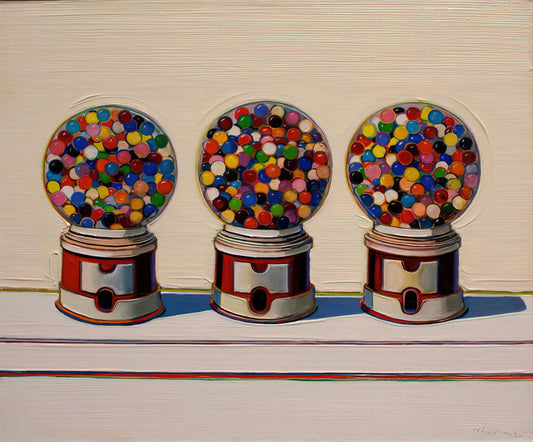 Wayne Thiebaud Art Style: A Delectable Exploration of American Pop and Realism - Three Machines - 1963 by Wayne Thiebaud