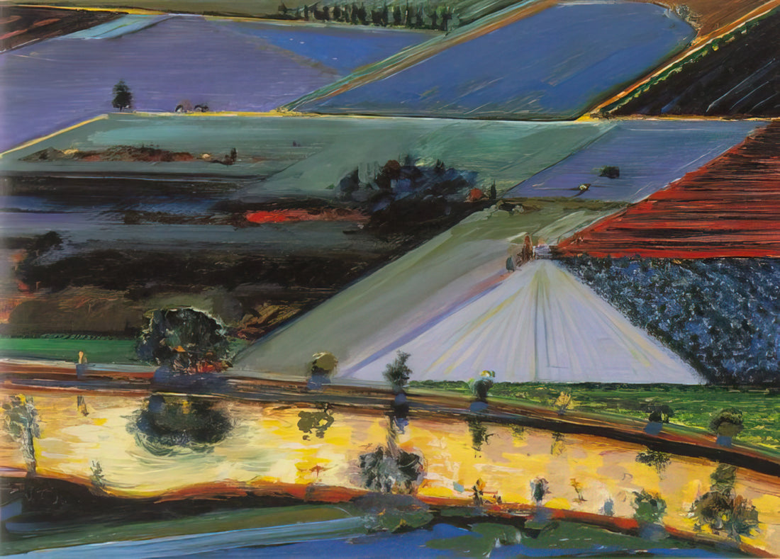 Wayne Thiebaud Images: A Visual Feast of American Pop Art and Everyday Delights - Farm Channel - 1996 by Wayne Thiebaud
