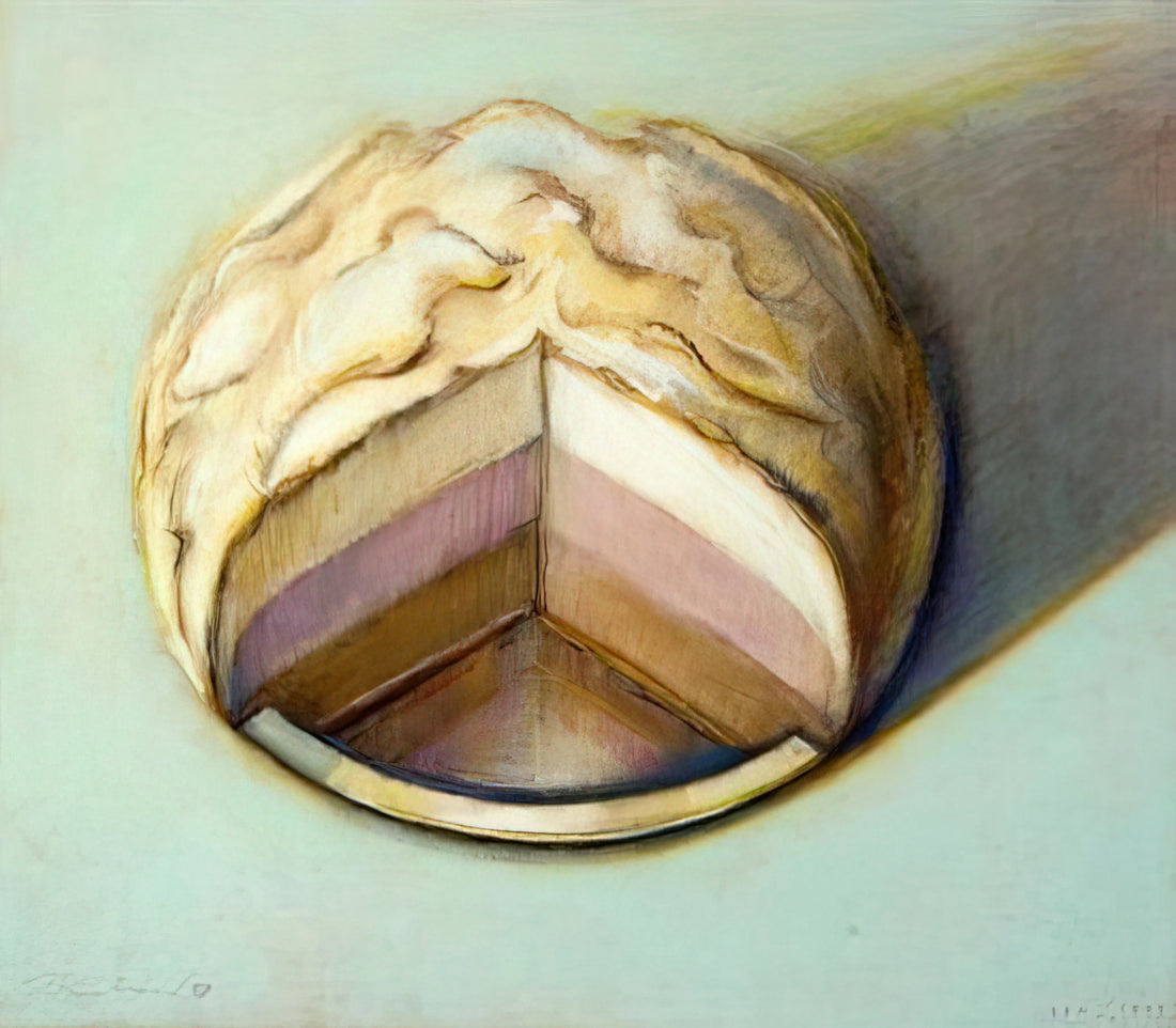 Wayne Thiebaud at the Crocker Art Museum: A Celebration of American Still Life - Neapolitan Meringue - 1999 by Wayne Thiebaud