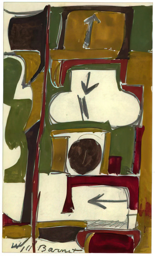 Will Barnet: The American Modernist Who Redefined Figurative Art - Untitled - c.1956 United States by Will Barnet