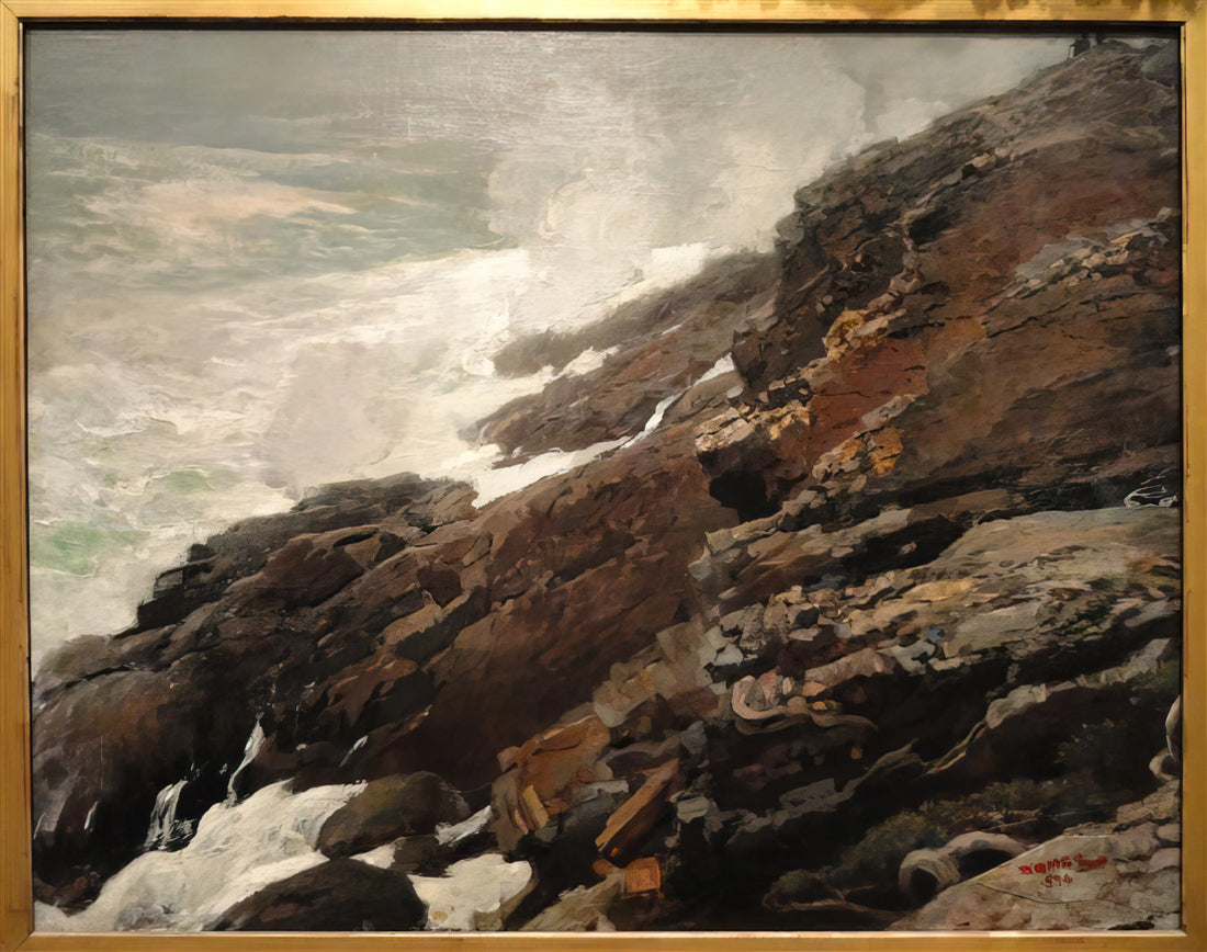 Winslow Homer Duck Hunting: A Masterpiece of American Sporting Art - HIGH CLIFF COAST OF MAINE by Winslow Homer