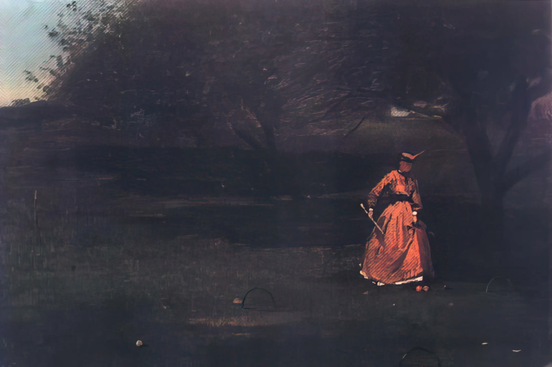 Winslow Homer Fog: The Atmospheric Mastery of America's Premier Marine Painter - CROQUET PLAYERS 1 by Winslow Homer